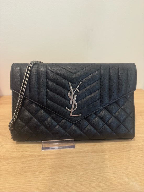 Yves Saint Laurent Handbags - Yves Saint Laurent Black Quilted Leather Chain Crossbody